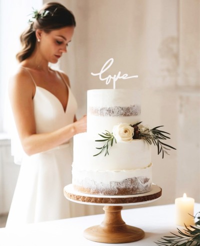 Cake Topper Love Caligrafía